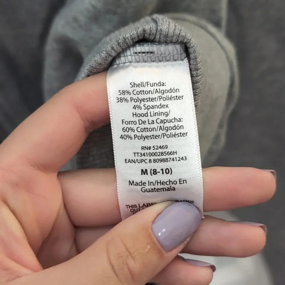 Time and Tru Women's Zip Up Fleece Hoodie Jacket - Picture 7 of 10